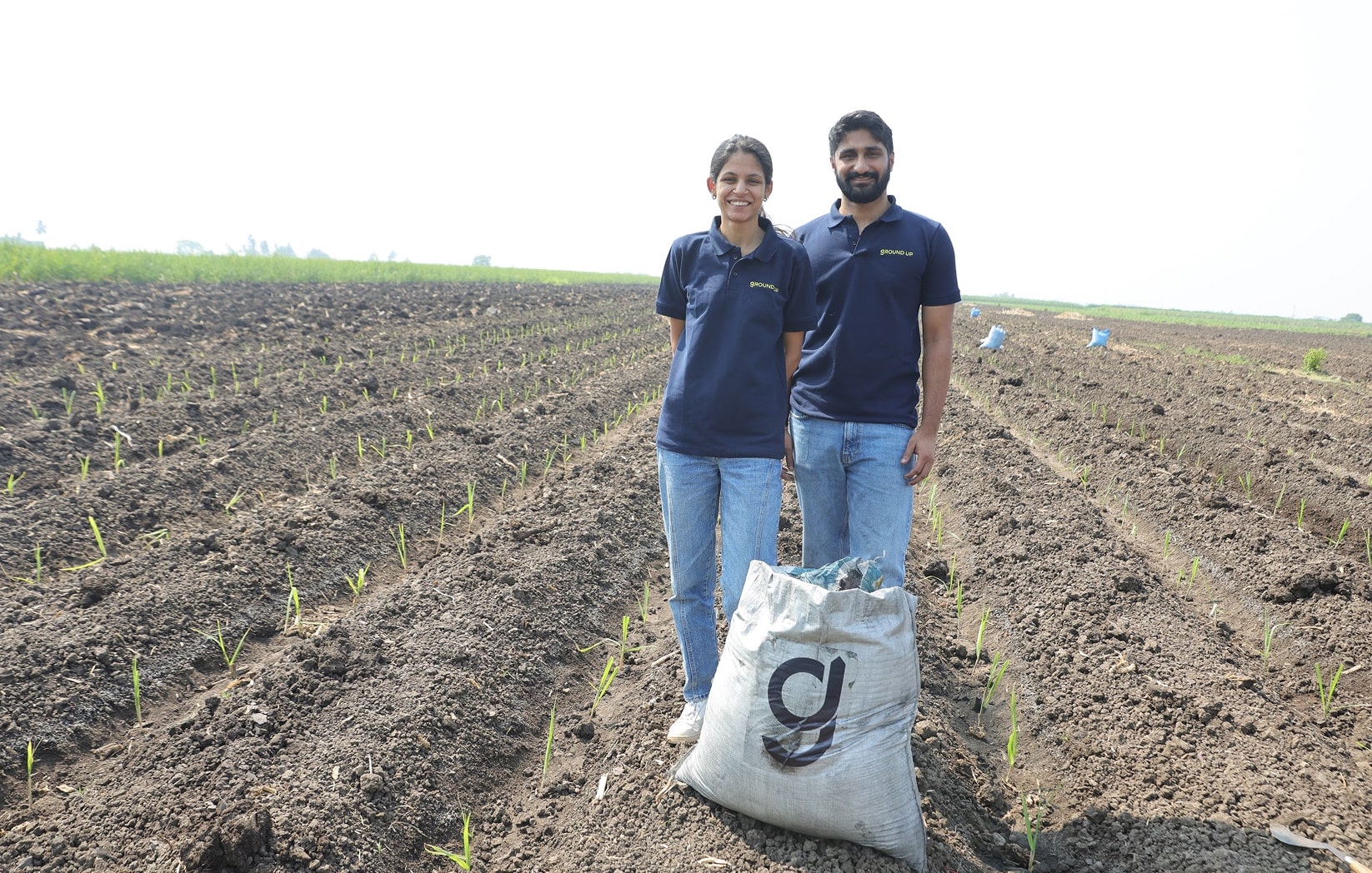 Naveen and Rhea on site in Mumbai